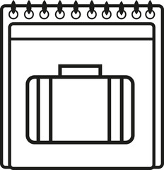 CALENDAR ICON WITH SUITCASE