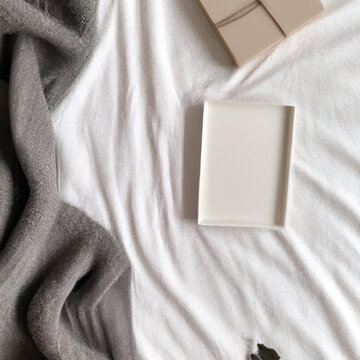 Simple Flatlays Gray Affectionate Rafe - Generative AI