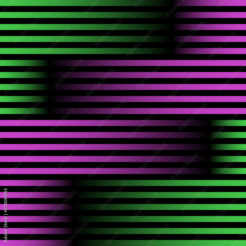 Poster Neon Colored Banner with Horizontal Stripes. Chat Technology Background. Abstract Modern Digital Bg. Vector Illustration