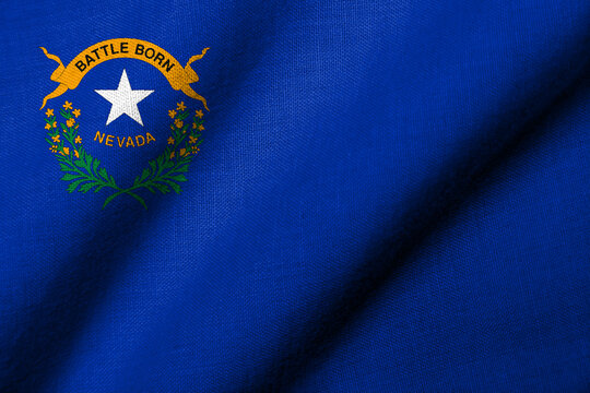 3D Flag of Nevada waving