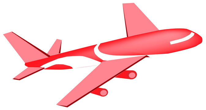 recommend clip art: Illustration of A Commercial Airplane in Flight.