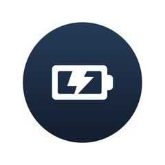 Battery charging icon, Flat vector illustration for web and mobile interface, EPS 10
