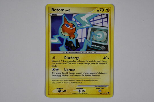 Pokemon trading card, Rotom.
