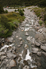 Waterfall and rocks