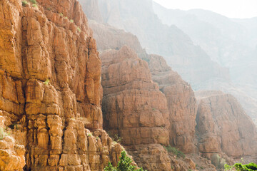 The landscape and views of wadi shab in oman - obrazy, fototapety, plakaty