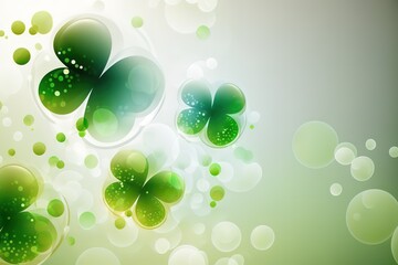 Bright classic four leaf clover background
