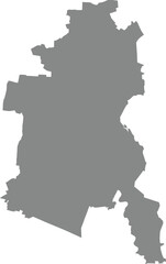 Fototapeta premium Gray flat blank vector map of the German town of DESSAU, GERMANY