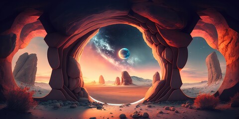 Alien planet landscape