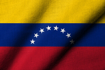 3D Flag of Venezuela waving
