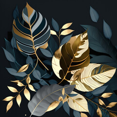 Gold lined leaves_03