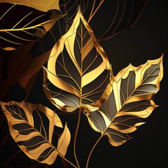 Gold lined leaves_05