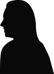 a woman head silhouette vector