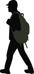 a man body silhouette vector