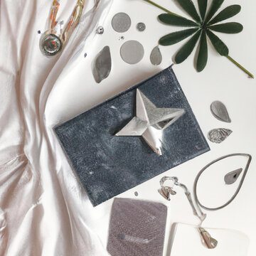 Simple Flatlays Silver Fabulous Natica - Generative AI