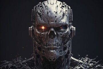 robot skull of the dead