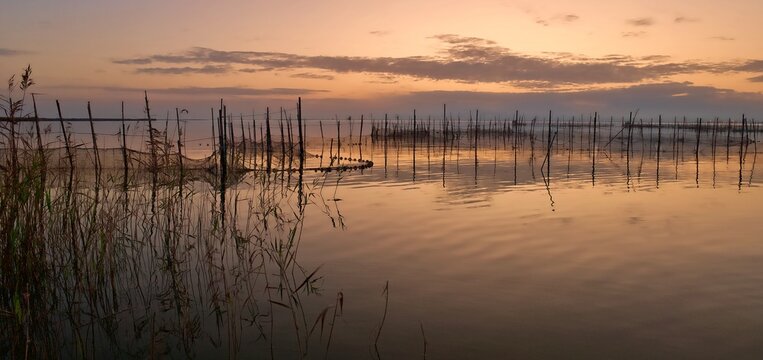 Atardecer de primavera en la albufera de valencia
