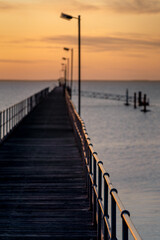 Fototapeta premium pier at sunset