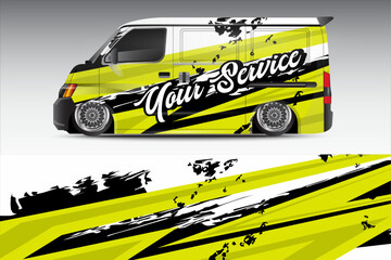 racing car wrap design for vehicle vinyl stickers and grunge motif sticker livery