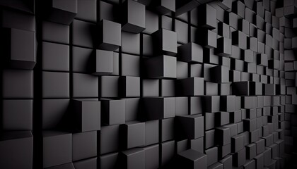 3d cube wall realistic background. generative aI.