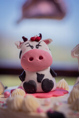 cow on a white background