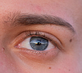 close up of eye