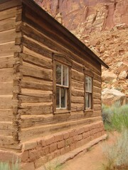 Side of Historic Fruita Schoolhouse in Capitol Reef National Park