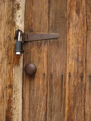 Locked Door of Historic Fruita Schoolhouse in Utah
