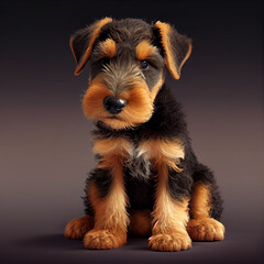 Puppy Airedale Terrier - Generative AI