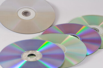 cd or dvd on white background