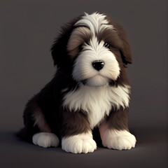 Puppy Bearded Collie - Generative AI