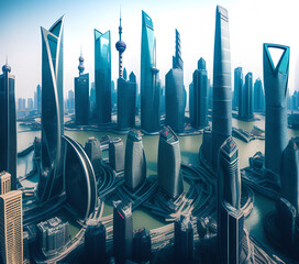 Capital City, Generative AI Illustration
