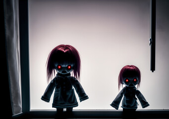 Horror Doll Killer, Generative AI Illustration