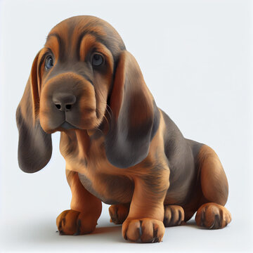 Puppy Bloodhound - Generative AI