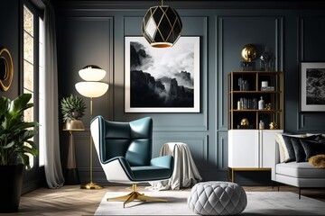 Design Armchair Adds Flair to Stylish Living Room