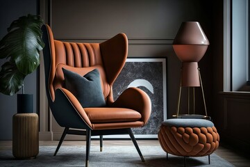 Design Armchair Adds Flair to Stylish Living Room