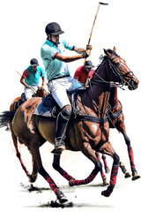 Naklejka premium Polo player. Generative AI