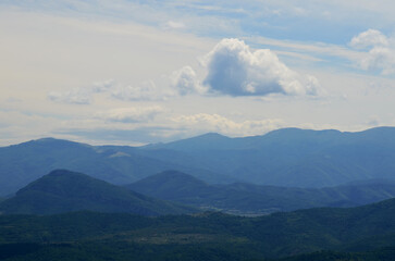 Layers of mountains and forests