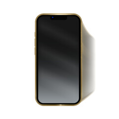 Moving gold modern smartphone mockup