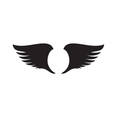 minimalist abstract wing design logo
