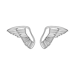 minimalist abstract wing design logo
