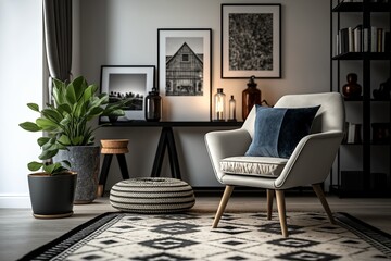 Sophisticated Living Room Design with Stylish Armchair