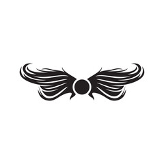 minimalist abstract wing design logo
