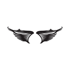 minimalist abstract wing design logo
