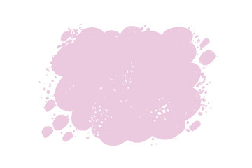 Hand drawn textured speech bubble background. Cloud shape backdrop. Call out shape for messages, banners, phrases, quotes.