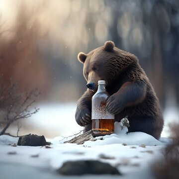 brown bear in the snow DO I DONT I :)