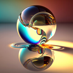 abstract 3d sphere - AI Generative