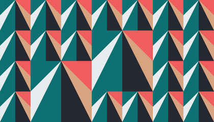 Colorful pop art geometric pattern juxtaposed with bright bold blocks
