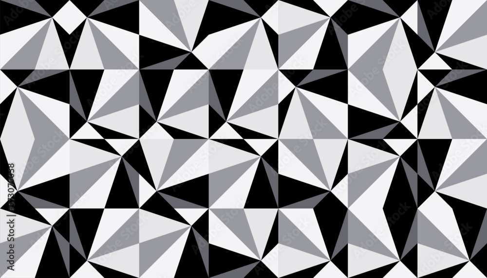 Poster abstract mosaic geometrical pattern design with simple shapes and figures