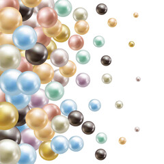 Colored pearls. Abstract illustration, vector background. eps 10
