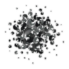 Abstract composition with 3d spheres. Pearls. eps 10